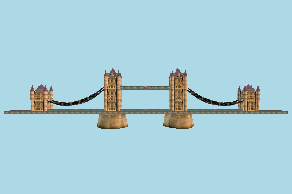 London Tower Bridge England 3d model